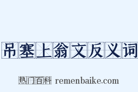 吊塞上翁文反义词是什么意思的图片